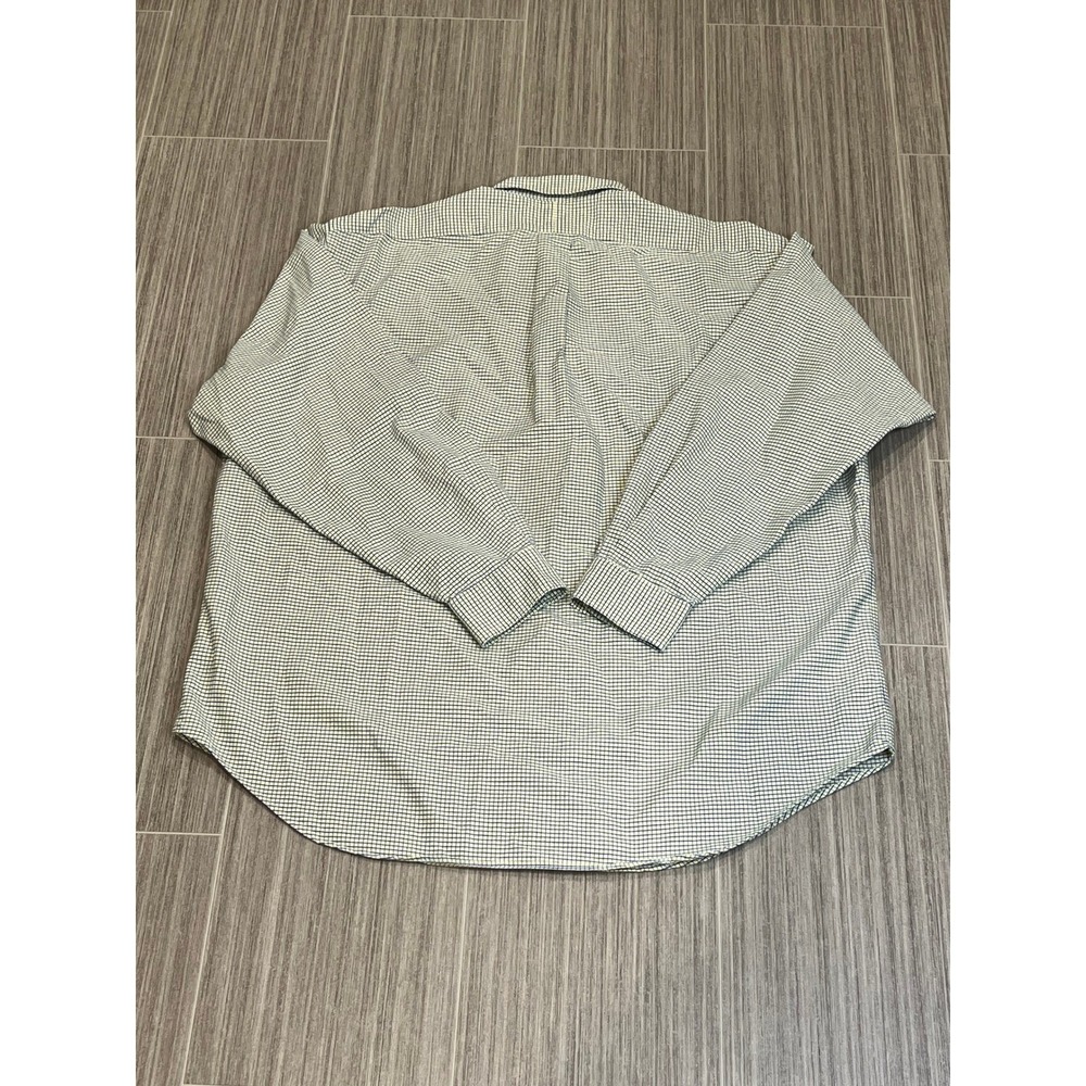 Ralph Lauren Classic Fit Button Down Shirt Mens 17 1/2 36/37 Yellow Blue Check - Picture 6 of 8